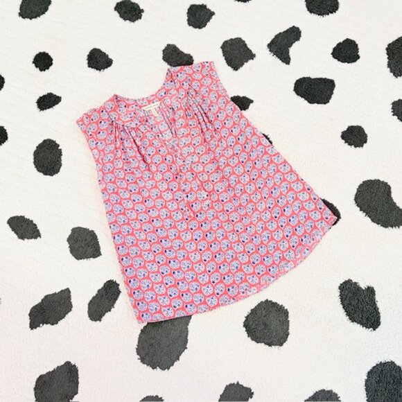 Rebecca Taylor $250 Size 2 XS 100% Silk Amanda Coral Print Sleeveless Tunic Top - Picture 3 of 10